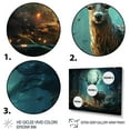 thumbnail image 3 of Designart "Deer captivate Forest II" Animals Metal Wall Decor Set, 3 of 5