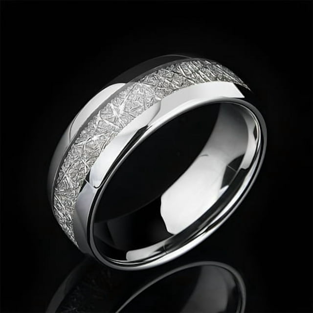 Stainless Steel Ring Jewelry Delicate Rings Dressing Up Decorative Accessory for Wedding Engagement Party Daily Working Silver Size 13