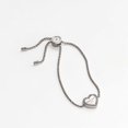 thumbnail image 3 of Pulsera Michael Kors de acero inoxidable en forma de corazón y cristal plateado, 3 of 6