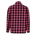 thumbnail image 4 of ClodeEU Plaid Shirts for Women,Long Sleeve Button Down Blouse,Fashiong Casual Checkered Blouse Tops Pink,Womens Plus XL, 4 of 6