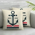 thumbnail image 3 of JRXY  Nautical Pillow Covers, Nautical Throw Pillows for Couch, Anchor Decor, Coastal Pillow Covers, Nautical Outdoor Decor White, 3 of 5