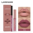 thumbnail image 3 of 2pcs/set Lip Liner Pencil Nude Lip Gloss Combination Makeup Liquid Lipstick Waterproof Sexy Red Lip Contour Tint Kit Cosmetics, 3 of 5