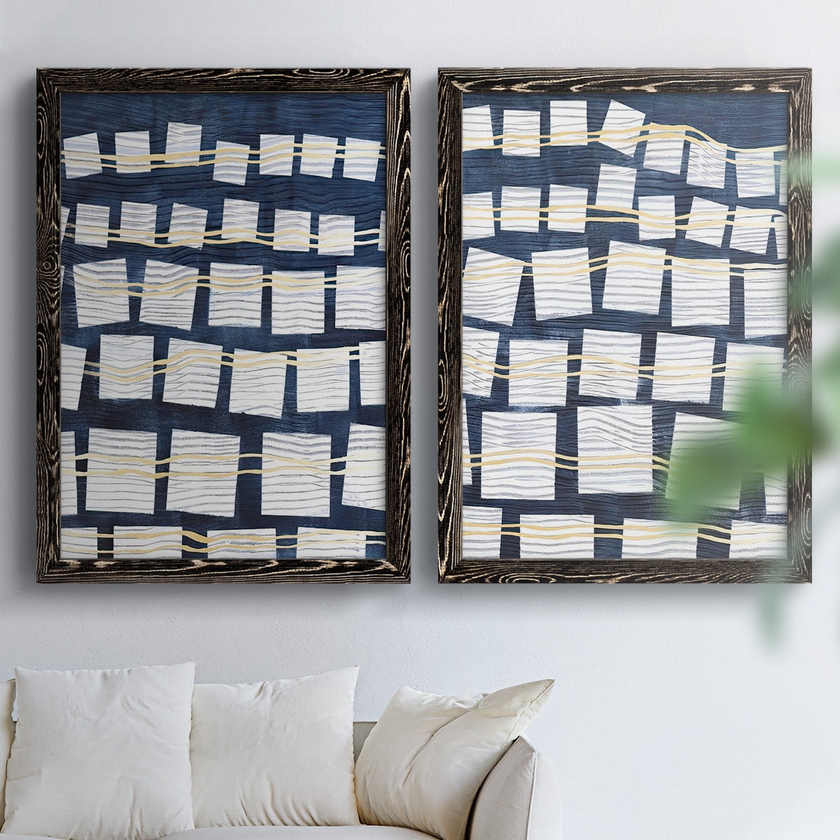 Networks III - Premium Framed Canvas 2 Piece Set - Ready to Hang