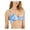 Blue/White, variant on Womens Juniors Printed Underwire Bikini Swim top