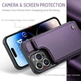 thumbnail image 3 of for iPhone 14 Pro Case with Card Holder, Wallet Case for Women Men with RFID Blocking, Durable Leather Kickstand Magnetic Clasp Shockproof Phone Case for iPhone 14 Pro, 3 of 12