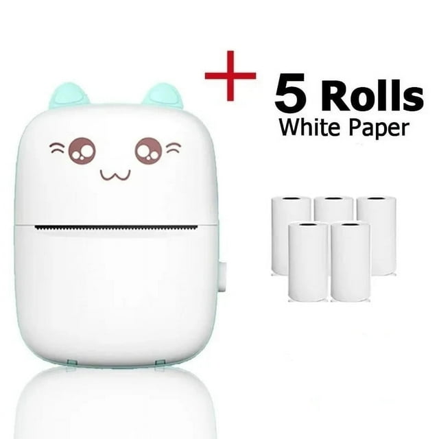 Mini impresora térmica de 57 x 25 mm, papel autoadhesivo para niños, impresión instantánea, cámara, impresora de bolsillo c9g 5white