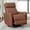 Terracotta Brown, variant on CHITA Power Swivel Glider Recliner for Living Room Nursing Chair Faux Leather Recliner with USB Ports, Brown