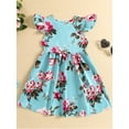 thumbnail image 2 of Dooleck Girls Sleeveless Casual Dresses School Part Floral Ruffle Sundress 3-12 Years, 2 of 8