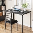 thumbnail image 4 of TROPOW Dining Table for 2, Small Table and Chairs Set of 2, Dinette Set for 2, Square Dinner Table Set, 3 Piece Kitchen & Dining Room Sets for Small Space (Black, Table with 4 Upholstered Chairs), 4 of 8