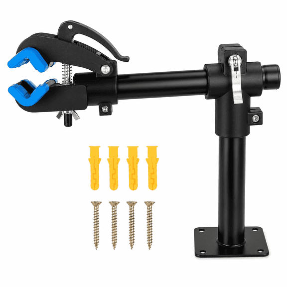 Bike Repair Stand, for Garage Home Maintenance, Wall Mount Bicycle Workstand with 360 Degree Rotating Clamp, Heavy Duty Bike Rack