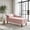 Pink, variant on Beige Velvet Chaise Lounge Chair with Storage and Pillow - Classic Rolled Arm Design