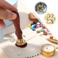 thumbnail image 4 of Sello de cera redondo antiguo 3D Animal sello de cera cabeza DIY Hobby herramientas Hugtrwg Para estrenar, 4 of 9