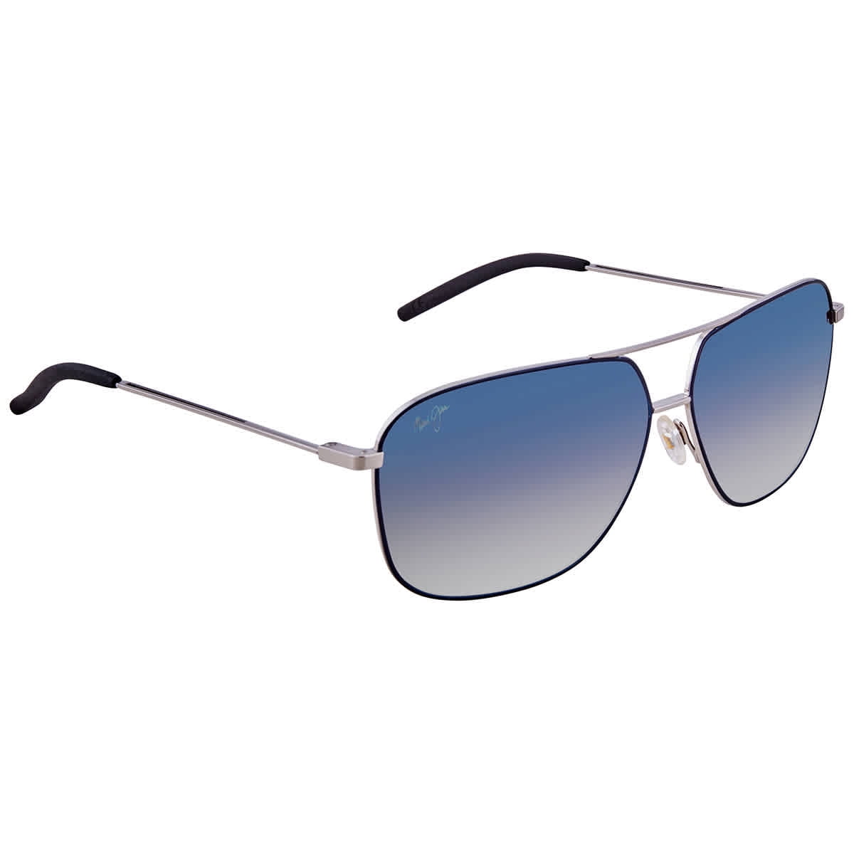 Maui Jim Kami Polarized Mirror Blue/Silver Pilot Sunglasses DBS778-06A ...