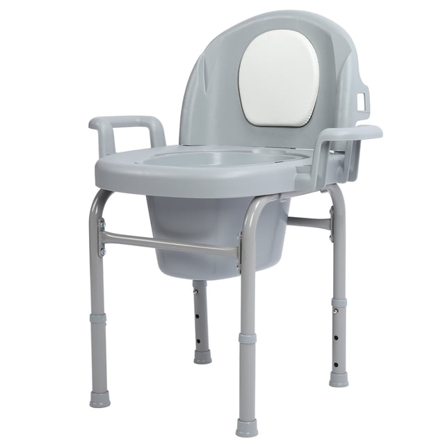 Commode de Chevet, Couvercle Scellé Robuste avec Accoudoirs, Commode de Chevet pour Toilette Antidérapante pour Adultes