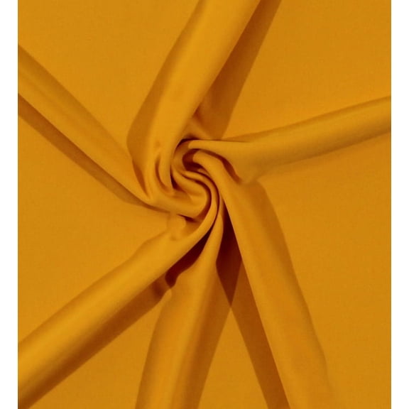 60" Scuba Knit Yellow Stretch Polyester Fabric By the Yard (2204R-2N-YELLOW)