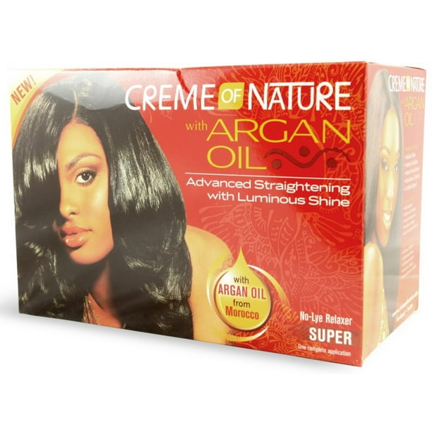 Creme of Nature With Argan Oil No-Lye Relaxer, Super (Pack of 2