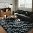 thumbnail image 3 of Jakolive 6x9 ft Black and Gray Fluffy Rug from Solid Shag Line，Ultra-Plush Area Rug Perfect for Kid's Rooms, Cloakrooms. Crafted for Snug Underfoot Feel & Stylish Room Accents, 3 of 8