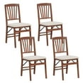 thumbnail image 1 of Costway 4 Set Kitchen Chairs with Rubber Wood Frame Upholstered Seat Hollowed Backrest, 1 of 8