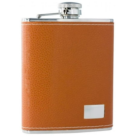 

Visol VF1114 Visol Wrangler Genuine Brown Leather Flask - 6 oz