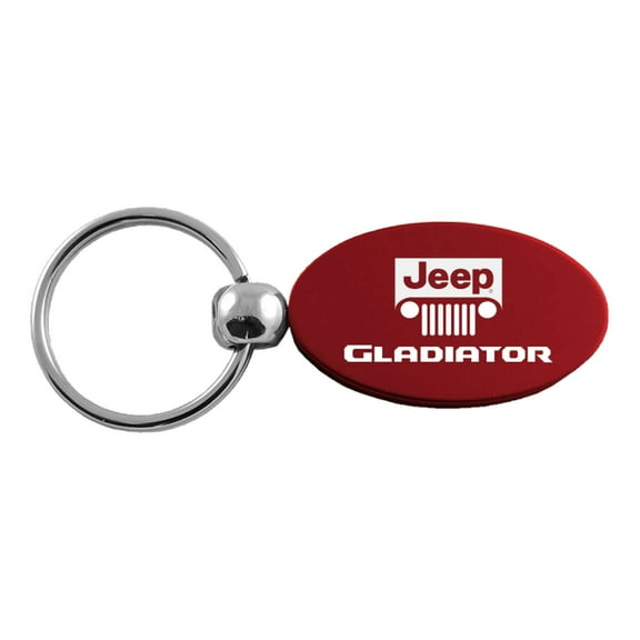 Jeep Gladiator Oval Key Ring (Burgundy)