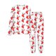 thumbnail image 2 of Conjuntos de blusas y camisas de cuello redondo y manga larga con estampado navideño para niños Camisa de manga larga con cuello redondo y cintura elástica Pantalones largos Conjunto de traje de casa, 2 of 6