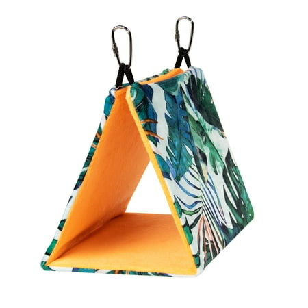 UPC: 0844875014553 | Pet Champion Cozy Fleece Bungalow for Small to Medium Birds  Floral Pattern 1Ct