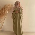 thumbnail image 1 of WILLBEST Robe pour Femmes Robe Longue à Manches Chauve-Souris Grande Taille Couleur Unie Robe Abaya, 1 of 3