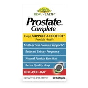 Real Health Prostate Complete, Saw Palmetto, 1 A Day Supplements for Men, 30 Count