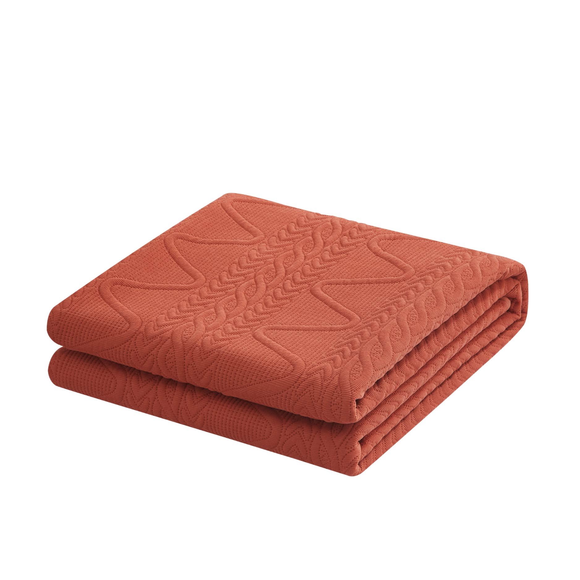 Mainstays Stitched Corded Quilt, Red Canyon, King Bedding