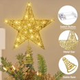 thumbnail image 2 of Adorno para árbol de Navidad con luz LED, adorno para árbol de Navidad, adorno para árbol de Navidad, adorno para árbol de Navidad con forma de estrella, adorno para árbol de Navidad,, 2 of 4