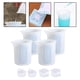 thumbnail image 3 of Kit de tazas medidoras de silicona, kit de herramientas para fundición de joyas con resina epoxi UV, taza mezcladora reutilizable 8 piezas, 3 of 9