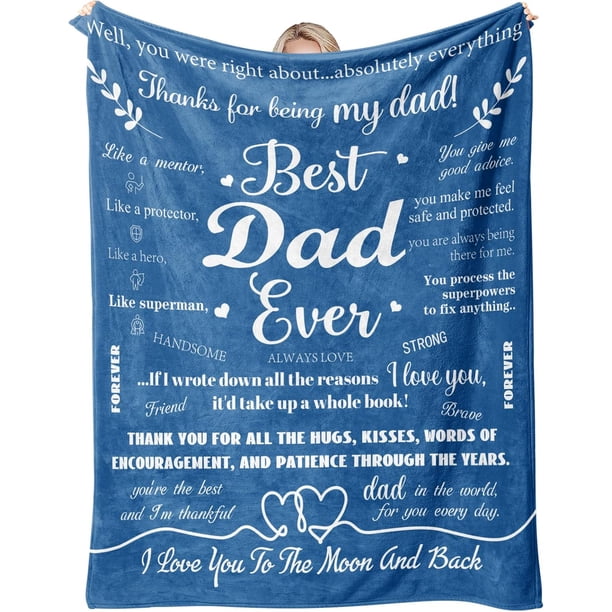 LHSHID Dad Birthday Gifts Father's Day Dad Gifts Dad Gifts from Daughter Best Dad Gifts Ideas Gifts for Dad Who Wants Nothing Blanket Gifts for Fathers' Day Thanksgiving Day Christmas 40"x50"