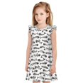 thumbnail image 1 of Balery Fish Bones Camisón de princesa para niñas, pijama de algodón con mangas abullonadas, suave y bonito.-X-Large, 1 of 6
