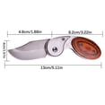 thumbnail image 2 of Navaja plegable para exteriores | Mini navaja de bolsillo para frutas - Mango de madera colorido | Herramienta de camping compacta para senderismo, supervivencia, transporte diario | Hoja corta, 2 of 7