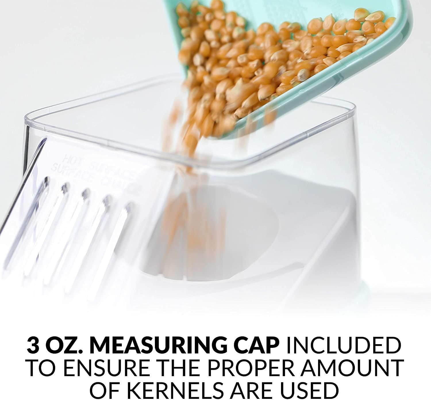 Nostalgia CLHAP12AQ Machine à pop-corn rétro à air chaud, Aqua