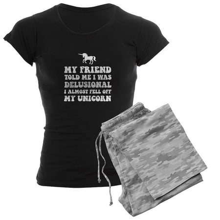 

CafePress - Delusional Unicorn Pajamas - Women s Dark Pajamas
