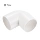 thumbnail image 3 of Acoplador de Conducto de PVC Codo de 90 Grados Accesorios de Tubería de 25 mm Blanco Cambio de Dirección para Conducto Eléctrico DIY Paquete de 50, 3 of 5