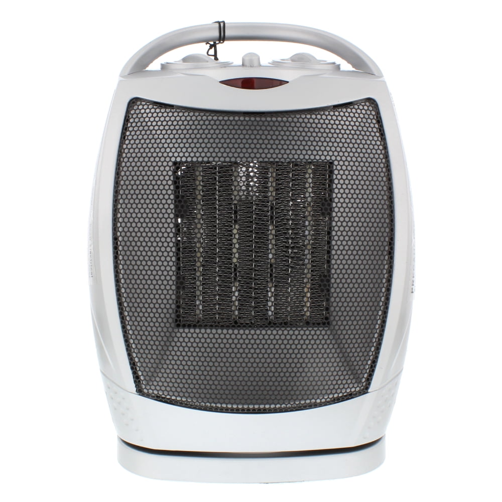 Comfort Zone CZ449 Oscillating Ceramic Space Heater Portable Electric  Silver 2-Pack - Walmart.com