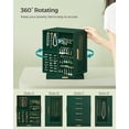 thumbnail image 3 of Joyero SONGMICS que gira 360° con 5 cajones, color verde bosque, 3 of 6