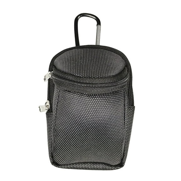 2-Layers Zipper Golf Bag Golf Tees Bag Pouch Bag Golf Balls Holder Bag Golf Balls Pouch Bag Golf Storage Handbag Pocket