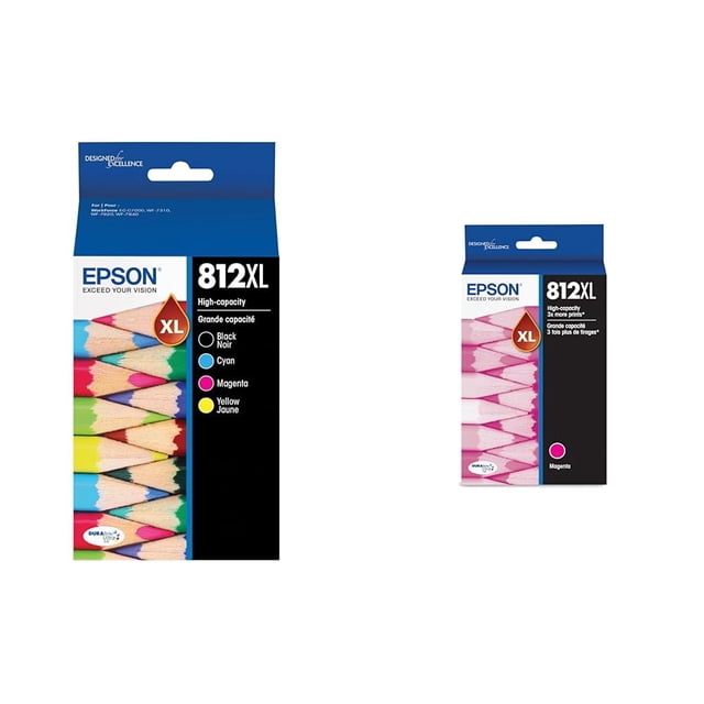 Cartucho de tinta Epson 812 DuraBrite Combo de ultra alta capacidad