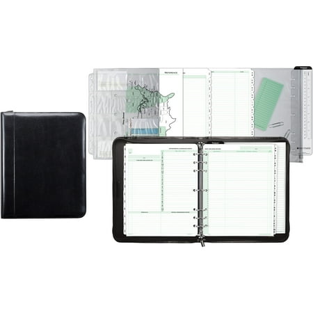 Day-Timer Aristo 1" Bonded Leather Binder Set, Black