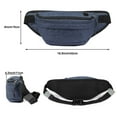 thumbnail image 2 of Hukapapa-Bolso multifuncional para correr a prueba de salpicaduras, bolso de pecho para hombre, riñonera para correr y senderismo al aire libre, azul marino, 2 of 6
