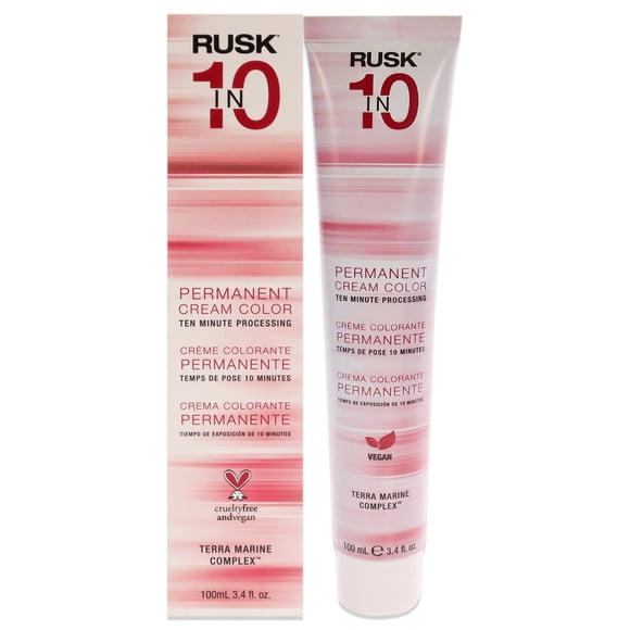 Permanent Cream Color In10 - 2N Darkest Natural Brown by Rusk for Unisex - 3.4 oz Hair Color