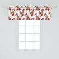 thumbnail image 2 of Ambesonne Floral Window Valance, Striped Lavatera Flowers, 54" X 18", Dark Pink Orange, 2 of 3