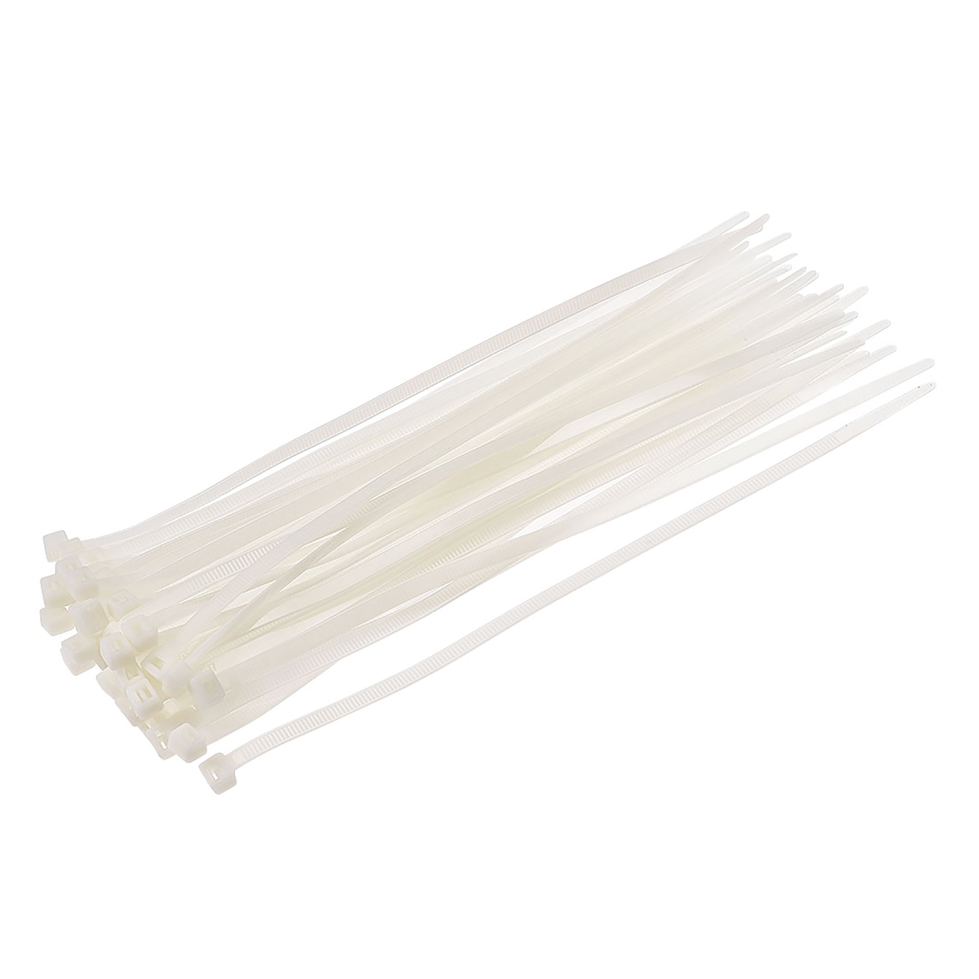 Cable Zip Ties 250mmx5.1mm SelfLocking Nylon Tie Wraps White 100Pcs