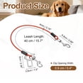 thumbnail image 2 of Uxcell Chew Proof Dog Leash, 16 in Dog Seat Belt Harness with Double Clips Leash Extender Steel Braided Vehicle Tether, (Red, 1 Pcs), Intended for Pet Car Safety/Walking/Training, 2 of 7