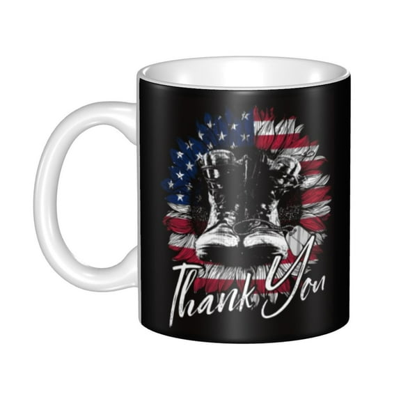 Thank You Veteran Coffee Mug Novelty Double Color Ceramics Coffee Mugs For Office Home Tea Mug 11oz