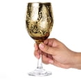 thumbnail image 6 of MyGift Set of 4 Etched Glass Colored Christmas Wine Glasses, 6 of 6