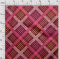 thumbnail image 2 of oneOone Polyester Lycra Fabric Tartan Check Printed Fabric 1 Yard 56 Inch Wide, 2 of 4
